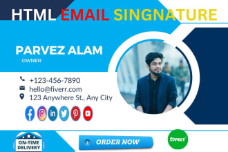 design a clickable email signature or an HTML email signature