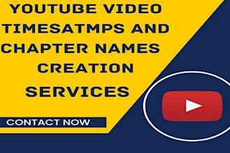 create youtube SEO video timestamps  and chapter names
