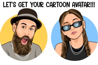 draw cartoon portrait avatar for your profile in 24 hours