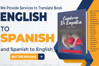 translate book english to spanish, french, german and others