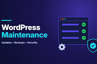 do wordpress maintenance, security updates, backups and monthly support