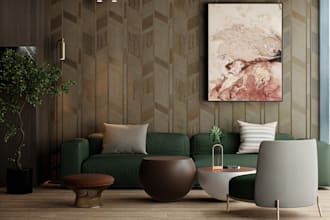 design living room and do 3d realistic renderings for you