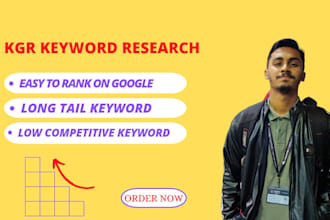 do advanced kgr keyword research for websites that will rank fast in serps