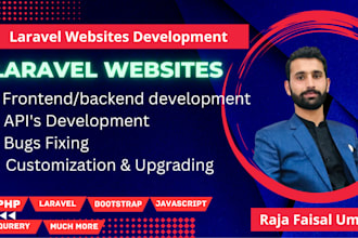 be your web developer for PHP laravel websites