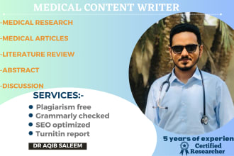 write medical articles and health blogs for you