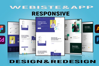 create responsive website design and  figma design website ui ux