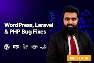 fix wordpress, woocommerce and laravel bugs