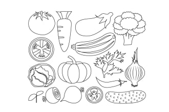 draw one line art of flowers, fruits, vegetables, plants