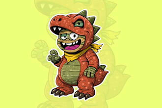 draw cartoon character monster