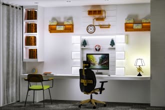 design interior your gaming room streaming study in 6 hours