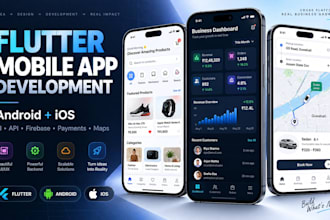 develop a flutter mobile app for android and ios