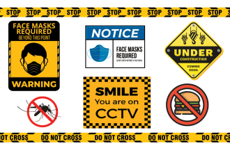 design caution signs safety boards warning and hazard posters