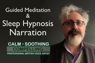 narrate your guided meditation audio in a calm british voice