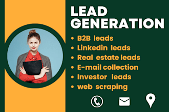 find b2b investors sales leads business database by linkedin