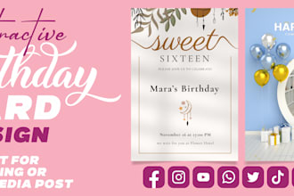 design invitation, wedding, birthday and greeting card