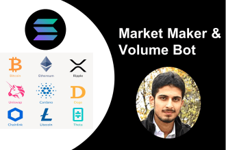 do solana, cex or stellar volume bot or market making