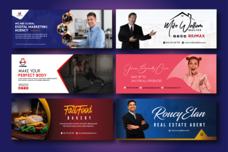 design facebook,linkedin,twitter,cover youtube banner or social media header