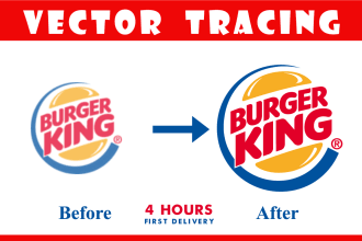 vector tracing, redraw logo, convert image to vector
