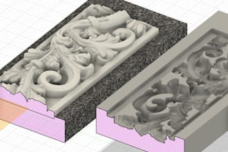 create molds for 3d printing and silicon parts