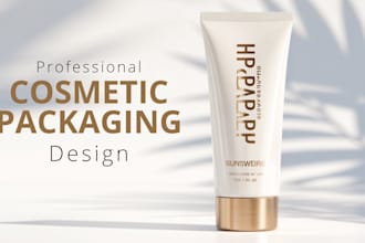 design custom skincare labels and cosmetic packaging for your product