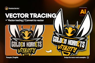 do vector tracing, redraw and convert your logo or image to vector