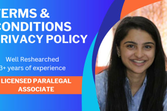 write privacy policy and terms and conditions for website