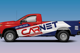 design truck, pickup, bus, and vehicle wrap design