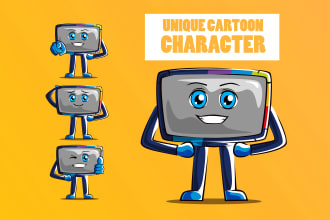 design an original cartoon character or mascot cartoon