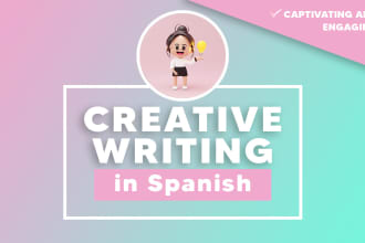 write creative and authentic content in spanish