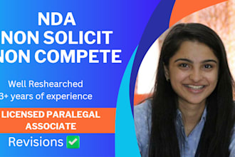 draft a strong nda, non solicit and non compete agreement