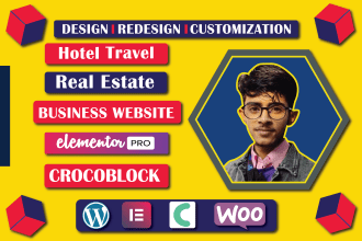 develop business or real estate wordpress website using elementor pro