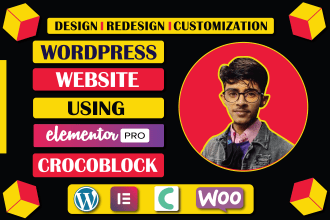 develop modern wordpress website with elementor pro and crocoblock
