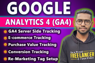 fix or setup ga4 server side tracking,conversion tracking,google analytics 4