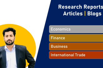write researched articles and reports on economics and trade