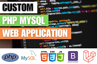 build custom php mysql website as a full stack developer, php laravel developer