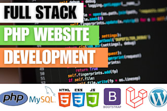 build custom php mysql website as full stack web developer, website development