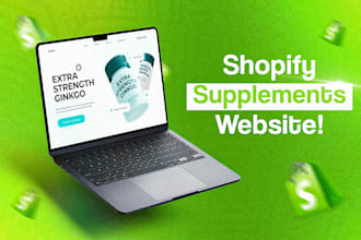 shopify store for supplements, nutrition products