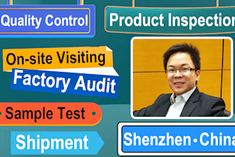 do product inspection, quality control, sample test in shenzhen, china