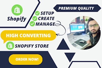 create stunning shopify website or setup shopify store