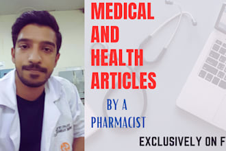 write SEO optimized medical health articles as a pharmacist