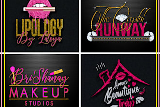 make a feminine cosmetic eyelashes and luxury makeup logo