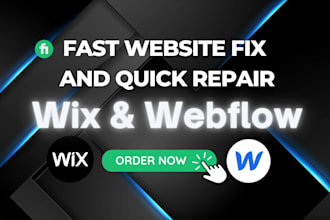 fix wix website issues fix webflow errors website wix bugs fix webflow page wix