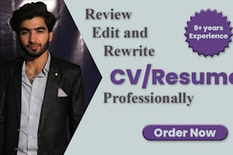 edit CV, resume and cover letter