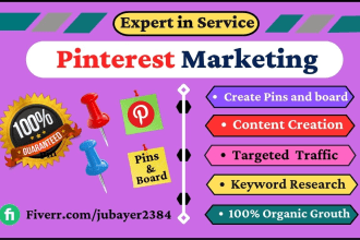 be your pinterest marketing manager create pins and board to grow your traffic