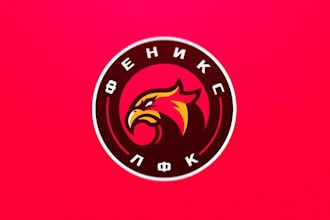 design colorful phoenix logo in express delivery