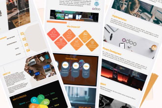 design clean business brochure company profile sales sheets