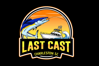 do modern fishing charter logo design