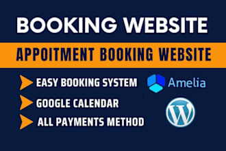 install amelia booking plugin and create an appointment booking website