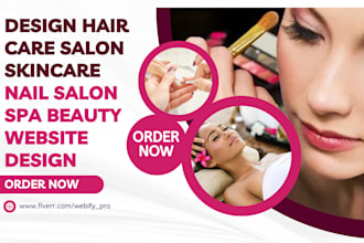 design hair care spa salon luxury skincare nail salon beauty website design