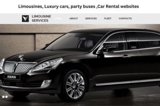 design a high converting luxury party bus limo service or car rental website